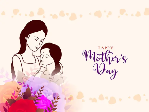 Σύγχρονη Γιορτή Ημέρα Της Μητέρας Ευχετήρια Κάρτα Σχεδιασμό Διάνυσμα Διάνυσμα Αρχείου