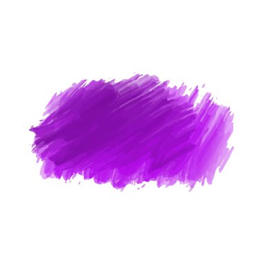 Beyaz arkaplan vektöründe mor suluboya fırça darbesi tasarımı