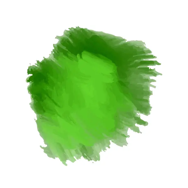 Elegáns Zöld Akvarell Ecset Stroke Blot Design Háttér Vektor Stock Vektor