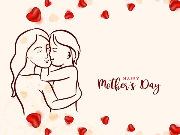 Bonito Feliz Dia Das Mães Celebração Lindo Cartão Vetor Design Gráficos Vetores