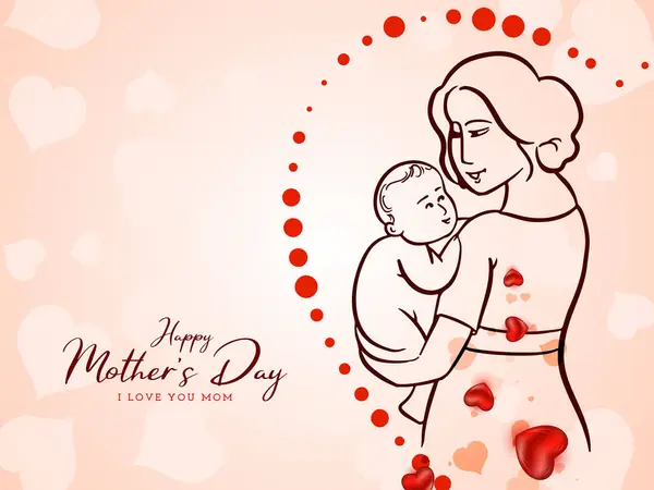 Feliz Día Madre Celebración Hermoso Vector Diseño Fondo Ilustraciones De Stock Sin Royalties Gratis