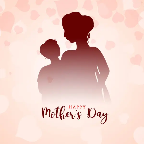 Bonito Feliz Dia Das Mães Celebração Lindo Cartão Vetor Design Ilustração De Stock