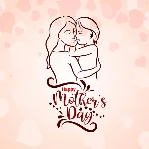 Mooie Happy Mother Day Viering Mooie Achtergrond Ontwerp Vector Stockillustratie