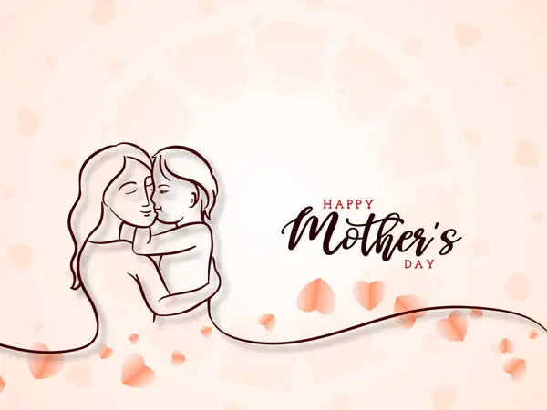 Boldog Anyák Napját Ünneplés Szép Üdvözlő Kártya Design Vektor Vektor Grafikák