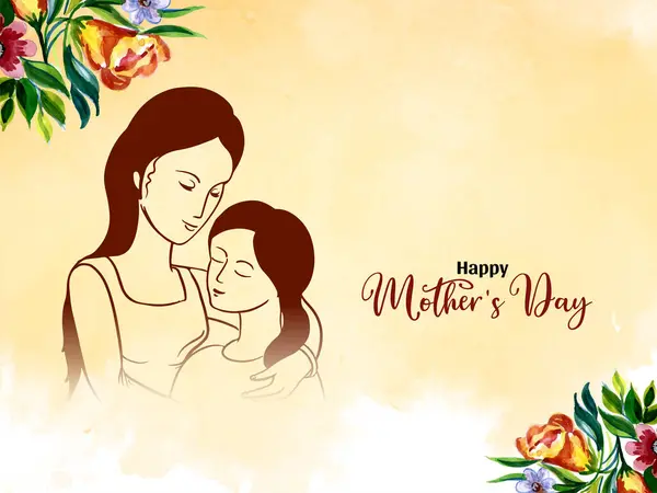 Mooie Happy Mother Day Viering Mooie Achtergrond Ontwerp Vector Vectorbeelden