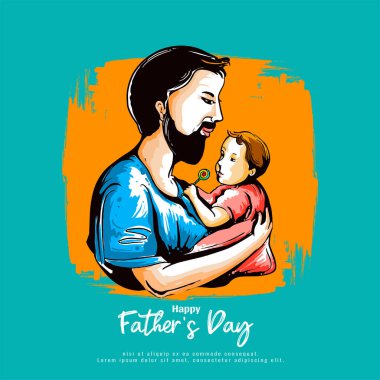 Babalar Günü 'nüz kutlu olsun dekoratif selamlama arka plan vektörü