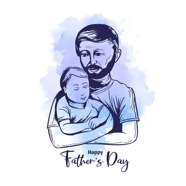 Elegantní Happy Otec Den Oslavy Stylové Pozadí Vektor Royalty Free Stock Ilustrace
