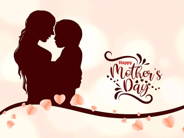 Happy Mother Day Feier Schönen Hintergrund Design Vektor lizenzfreie Stockillustrationen