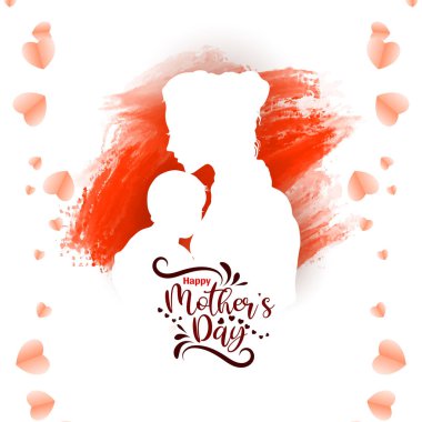 Sevgili Anneler Günü 'nüz kutlu olsun. Geçmiş vektörü selamlayın.