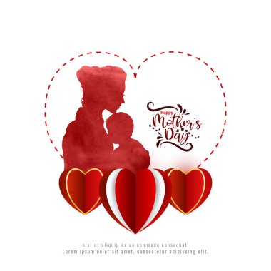 Anneler günün kutlu olsun. Neşeli tebrik kartı illüstrasyon vektörü.