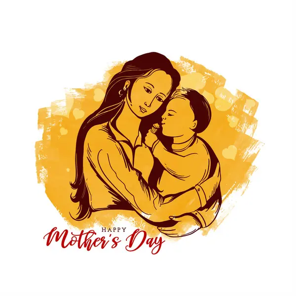 Happy Mother Day Celebration Elegant Decorative Background Vector Ліцензійні Стокові Ілюстрації