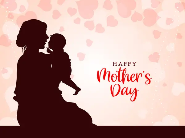 Happy Mother Day Card Mother Child Design Vector Royalty Free Stock Illustrations