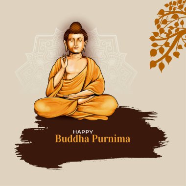 Zarif Mutlu Buda Purnima Hindu kültür festivali arkaplan tasarım vektörü