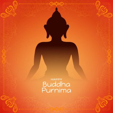 Mutlu Buda Purnima Hint Festivali Geleneksel arka plan vektörü