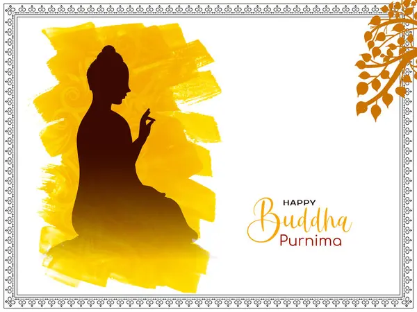 Happy Buddha Purnima Indyjski Festiwal Kulturowe Tło Ilustracja Wektor Ilustracja Stockowa