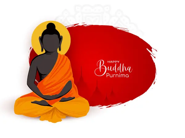 Elegancki Happy Buddha Purnima Hindu Tradycyjny Wektor Tła Festiwalowego Wektor Stockowy