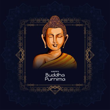 Mutlu Buda Purnima Hint Festivali Zarif selamlama arka plan vektörü