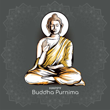 Güzel Mutlu Buda Purnima Hint Festivali arka plan vektörü