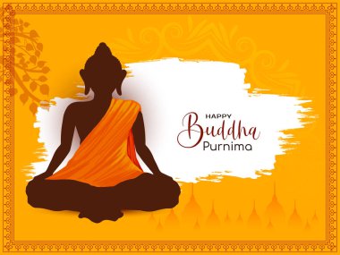 Güzel Mutlu Buda Purnima Hint Festivali arka plan vektörü