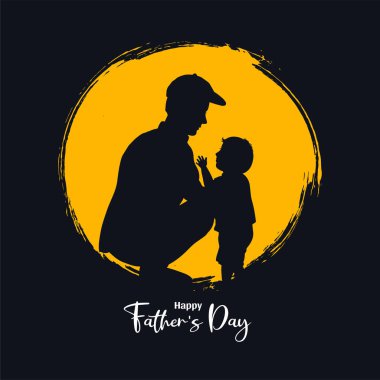 Babalar Gününüz kutlu olsun. Dekoratif tebrik kartı tasarım vektörü.