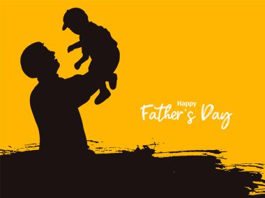 Babalar Gününüz kutlu olsun. Geçmiş illüstrasyon vektörünü selamlıyorum.