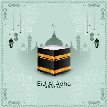 Dini Kurban Mübarek İslami festival arka plan vektörü