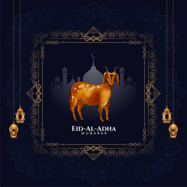 Dini Kurban Mübarek İslami festival arka plan vektörü