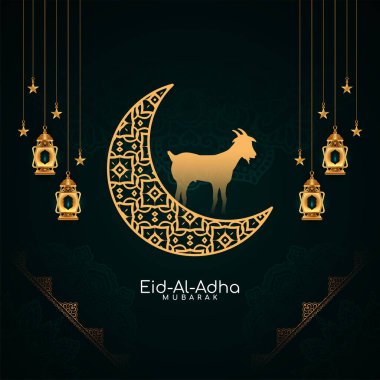 Geleneksel Kurban Bayramı Mübarek İslami festival arka plan vektörü