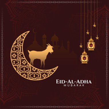 Kurban Bayramı Mübarek İslami arkaplan tasarım vektörü