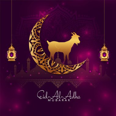 Kurban Bayramı Mübarek İslami arkaplan tasarım vektörü