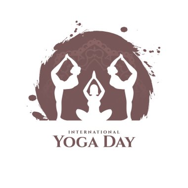 Uluslararası Yoga Günü arka plan vektörünü selamlıyor