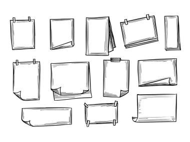 Kağıt sayfası karalama biçimi sanat çizgisi vektörü