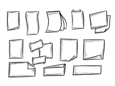 Kağıt sayfası karalama biçimi sanat çizgisi vektörü