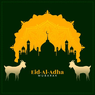 Geleneksel Kurban Bayramı Mübarek İslami festival zarif arka plan vektörü