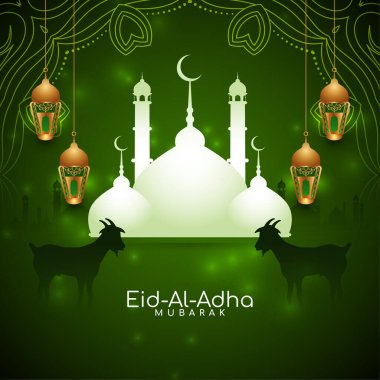 Geleneksel Kurban Bayramı Mübarek İslami festival zarif arka plan vektörü