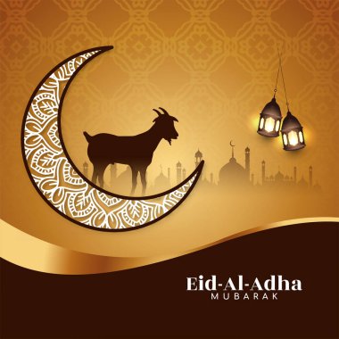 Güzel Kurban Bayramı Mübarek İslami İslam Festivali bayrak taşıyıcısı