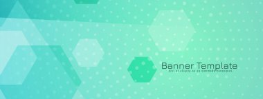 Modern geometrik altıgen tasarım sancak vektörü