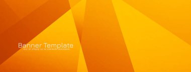 Modern parlak sarı renkli geometrik bayrak tasarım vektörü