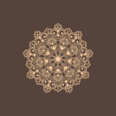 Zarif etnik mandala tasarım arka plan vektörü