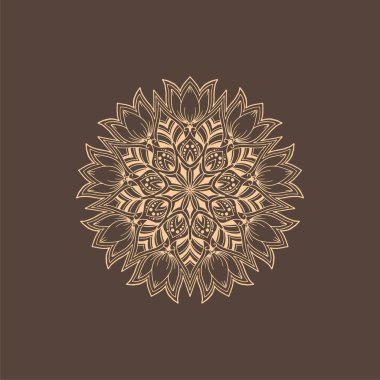 Zarif etnik mandala tasarım arka plan vektörü