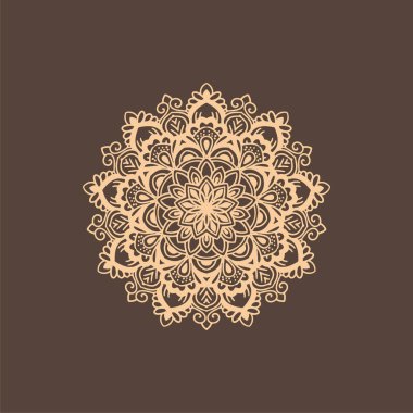 Zarif etnik mandala tasarım arka plan vektörü