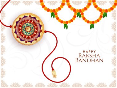 Güzel Mutlu Raksha Bandhan kültür festivali kutlama kartı vektörü