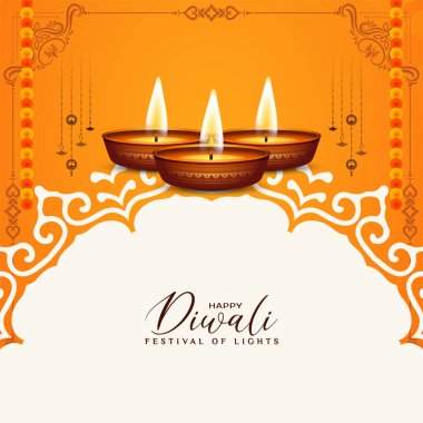 Mutlu Diwali Hint Dini Festivali arka plan tasarım vektörü