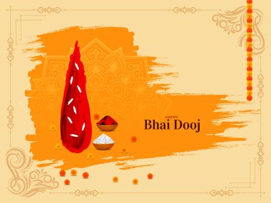 Mutlu Bhai Dooj geleneksel Hint festivali arka plan vektörü