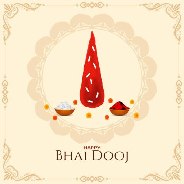 Güzel Mutlu Bhai Dooj kültürel Hint festivali arka plan vektörü