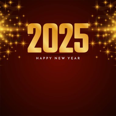 2025 Mutlu yıllar modern arka plan vektörü