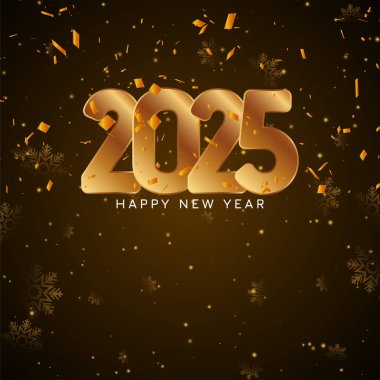 Güzel Mutlu Yıllar 2025 kutlama kartı arkaplan vektörü