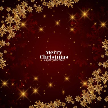 Kar taneleri vektörlü şık Mutlu Noeller festivali kartı