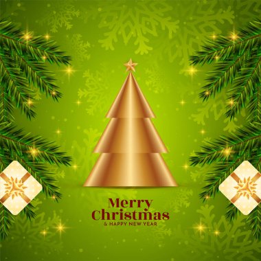 Modern ağaç tasarım vektörlü Mutlu Noeller festivali kartı