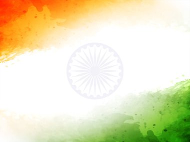 Güzel Hint bayrağı teması Cumhuriyetin üç renkli günü 26 Ocak tebrik kartı vektörü